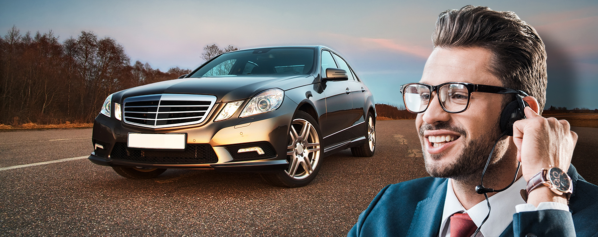 Customer Service person by car